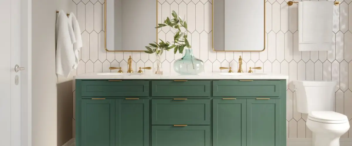 vertical bathroom tile backsplash