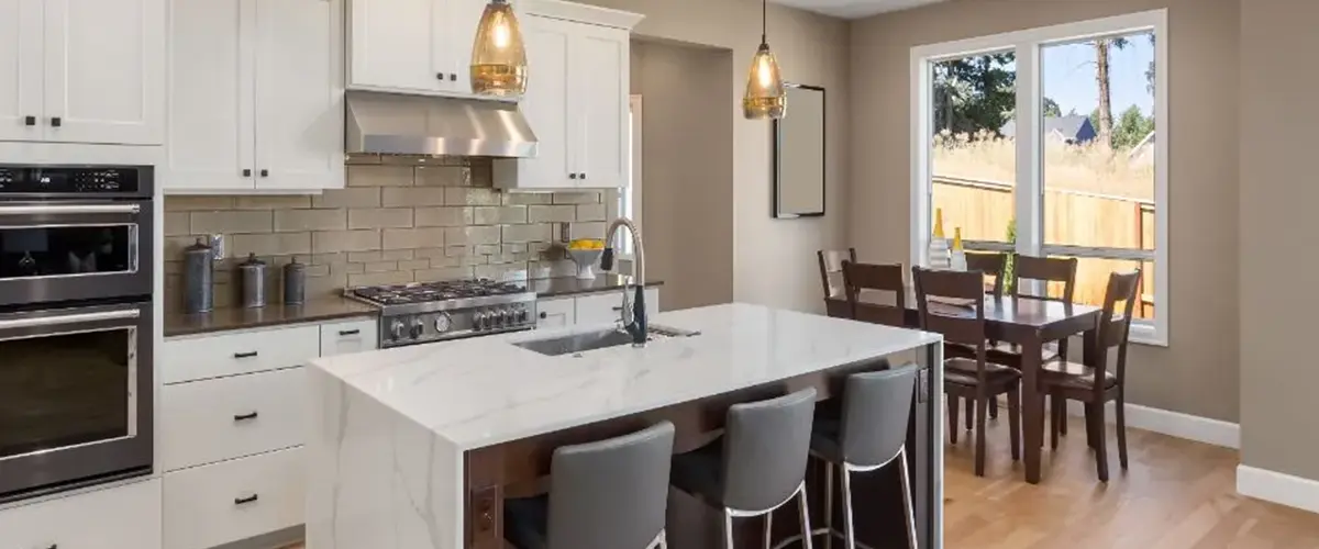 waterfall kitchen island countertop