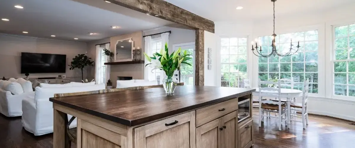 recessed lights over kitchen counter